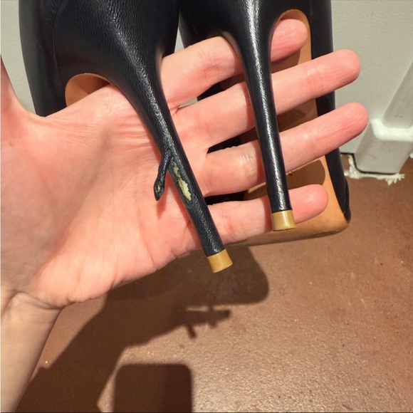 Celine Pointed Toe Navy and Black Heel - Picture 7 of 10